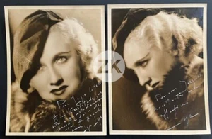 LYA LYS Age d'or Bunuel Surrealistic Actress Hollywood AUTOGRAPHE 2 Photos 1930s - Imagen 1 de 2