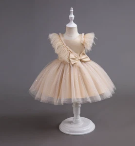 Bow Bridesmaid Lace Princess Kid Girl Perform Dress Party Wedding Birthday Piano - Picture 1 of 25