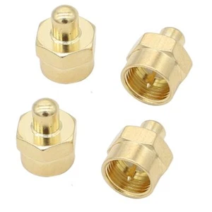 Paquete de 4 tapas de cable Terminator coaxiales tipo F 75 ohmios cubiertas doradas para antena AMP - Imagen 1 de 4