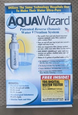 AquaWizard Reverse Osmosis Water Filter New In Box Fconnect 3/4 Inch - Image 1 of 4