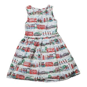 Cath Kidston Cath Kinder ärmelloses Kleid Größe 2-3Y London City Sehenswürdigkeiten Print - Bild 1 von 11