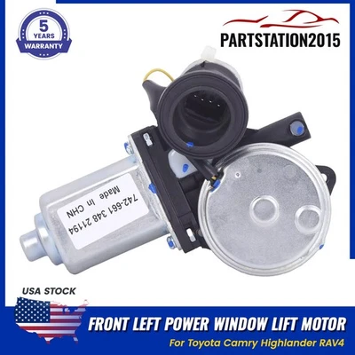 Motor elevador ventana eléctrica lado conductor delantero izquierdo para Toyota Camry Highlander RAV4 Foto 1 de 4