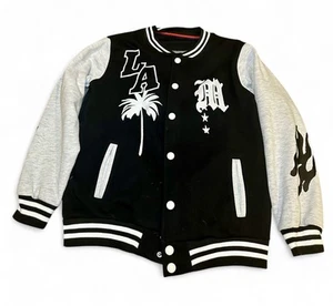 Schwarz-weiße Collegejacke - Bild 1 von 9
