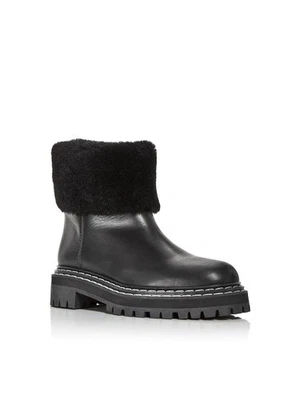 PROENZA SCHOULER Mujer Negro 1" Plataforma Cuero de Oveja Botas de Invierno 40 Foto 1 de 4