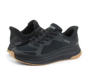 Skechers Bobs Squad 4 Chaos Herren Schwarz Slipper Freizeit Turnschuhe Uk 9 Neu - Bild 1 von 5