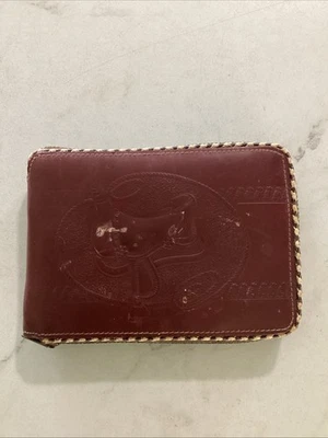 Cartera de cuero de vaca Western Saddle vintage Foto 1 de 4