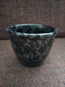 Bennington Pottery Black Marbled Agate Small Crock Bowl - Picture 1 of 4