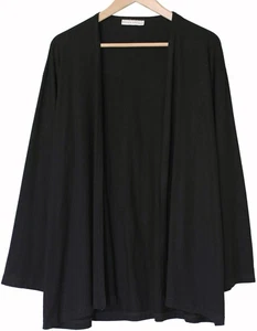 BRYN WALKER Black OPEN FRONT CARDIGAN Topper Jacket SZ M / L Rayon Spandex - Picture 1 of 4