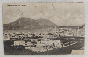 cartolina messina lipari panorama annullo marittimo piroscafo vg primi 900 fp - Picture 1 of 14