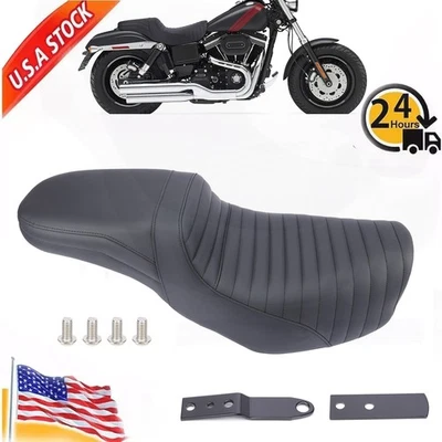 Driver Passenger Seat For Harley Dyna Switchback Wide Glide Street Fat Bob 06-17 - Image 1 of 4