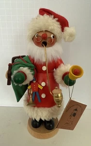 Vintage Christian Ulbricht Erzgebirge German Smoker Santa Incense Figurine W/Tag - Picture 1 of 14