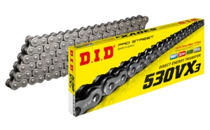 CATENA TRASMISSIONE DID X-RING 530 VX3 112 ZB STEEL CON CHIUSURA A RIVETTO - Foto 1 di 4