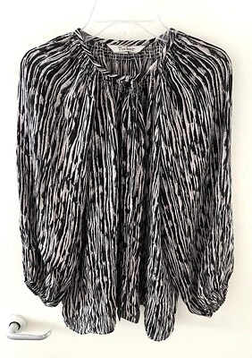 Blusa de seda con estampado animal Tucker talla S/M Foto 1 de 4