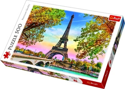 Trefl 500 Piece Adult Large Romantic Paris Eiffel Tower Floor Jigsaw Puzzle NEW - Image 1 of 2