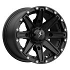 4-New 15" MSA Off-Road M33 Clutch Wheels 15x10 4x137 0 Satin Black Rims 112.1