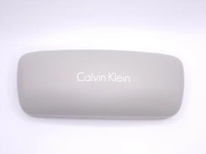 Calvin Klein Light Gray Clamshell Glasses Hard Case (6 ¼" x 2 ⅝" x 1 ¾") - Picture 1 of 8