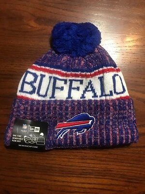 NFL 布法罗比尔 2024 新时代 SIDELINE ON FIELD 运动针织 Beanie POM POM — 第 1/2 张图片