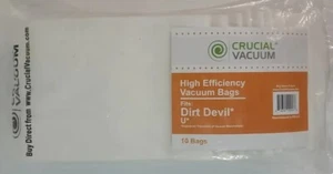 Vacuum Bags For Dirt Devil U High Efficiency 10 Count - Picture 1 of 8