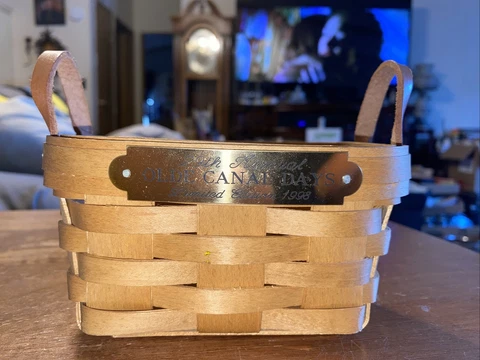 American Heritage signed 6" basket, 29th Annual Olde Canal Days 1998, Ohio Cover