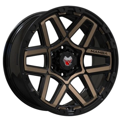 MAMBA M23 Rim 20X9 6X139.7 Offset -12 Matte Black/Bronze Face (Quantity of 1) - Image 1 of 2