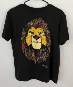 Disney Youth Shirt Size Large The Lion King Simba Black Tribal Short Sleeve Tee - Picture 1 of 8