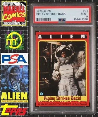 1979 Topps Alien - 81 Ripley Strikes Back - PSA 9 MINT - Image 1 of 4