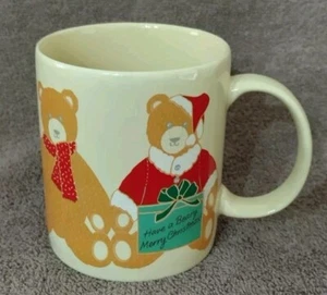 Vtg 1985 Hallmark Cards Mugs Have A Beary Merry Christmas Coffee Mug With Box - Picture 1 of 7