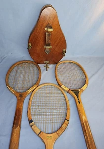Juego de prensa de raqueta de tenis de césped múltiple de colección de 3 slazengers spalding independiente - Imagen 1 de 24