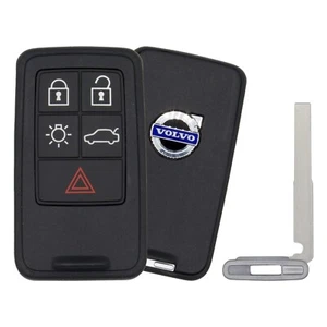 Oem Original Volvo S60 S80 V40 V60 V70 XC Smart Key Fob Remote Uncut Blade 5 But - Picture 1 of 3