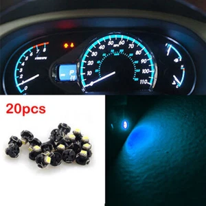 20X Ice Blue T4.7 Neo Wedge LED Instrument Panel Dashboard Gauge Light Bulb . - Bild 1 von 8
