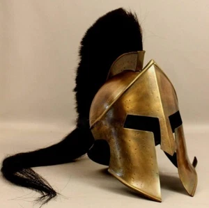 300 Movie Great King Leonidas Spartan Helmet Fully Metal Medieval Replica Wearab - Picture 1 of 4