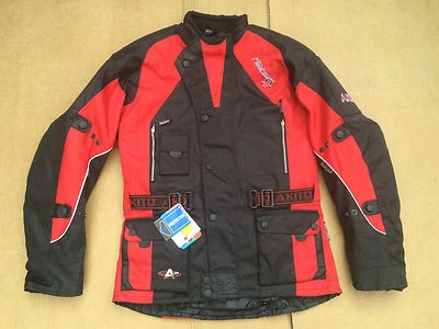 AKITO Mens Textile Motorbike Motorcycle Biker Jacket Size UK 38" Chest (D22) - Image 1 of 4
