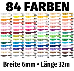 Cinta de regalo 32 m x 6 mm de ancho cinta de raso cinta de lazo cinta decorativa cinta de lazo decorativa - Imagen 1 de 85