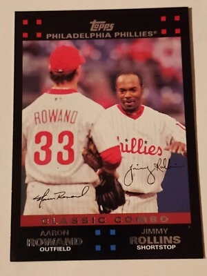 2007 Topps Baseball Card Aaron Rowand & Jimmy Tollins #658 - Image 1 of 2