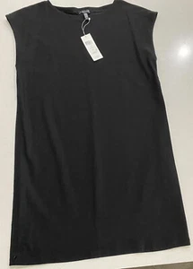 EILEEN FISHER Kleid Crepe Bateau Nk schwarz Größe S/P NEU ärmellos - Bild 1 von 12