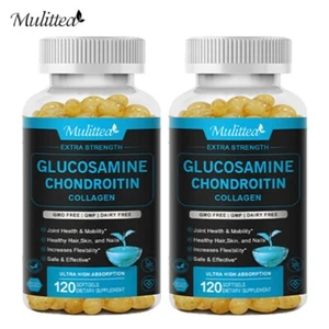 240 CAPSULES Glucosamine Chondroitin & Vitamin D3 For Bones , Joint Support - Picture 1 of 9