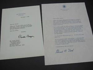 1983 President Ronald Reagan Signed Letter Thanks to Waldorf Astoria Mgr + Extra - Picture 1 of 10