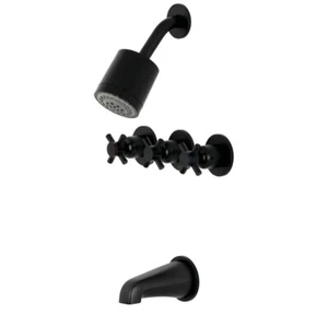 Kingston Brass KBX8130DX Concord Tub and Shower Faucet, Matte Black, 7.13 x 1... - Picture 1 of 7
