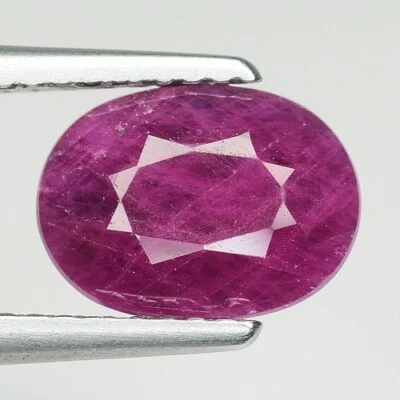 3.25Cts 100% NATURAL RED OVAL CUT RUBY HEATED NOT GLASSFILL LOOSE GEMSTONES M405 - Image 1 of 2