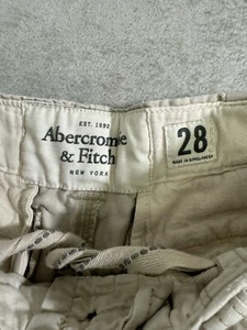 Abercrombie & Fitch pantaloncino uomo 28 beige kaki cargo outdoor Y2K coulisse - Foto 1 di 5