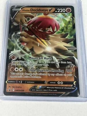 Hisuian Decidueye V - Sword Shield SWSH238 Black Star Promo Pokemon TCG Card NM - Image 1 of 2