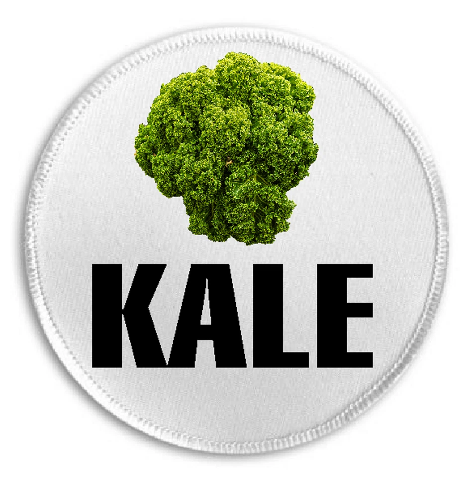 Kale - 3" Sew/Iron On Patch Vegetable Healthy Green Clean Eating Food Salad Veg - Image 1 of 1
