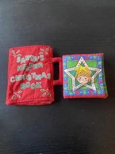 Christmas Holiday Santa’s Helper Cloth Fabric Santa Book Removable Pieces Read - Picture 1 of 21
