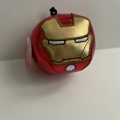 HALLMARK FLUFFBALLS Marvel ЖЕЛЕЗНЫЙ ЧЕЛОВЕК 3 «ПЛЮШЕВЫЙ МЯЧ ОРНАМЕНТ мягкая игрушка Рождество - Изображение 1 из 4