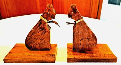 JOLIE PAIRE DE SERRE LIVRES ANCIENS   EN BOIS - Photo 1/4