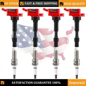 4x Ignition Coil Pack & Iridium Spark Plug 27300-2E601 for Kia Forte Optima 2.0L - Picture 1 of 14