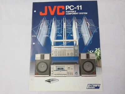JVC Vintage Portable boombox PC-11  Catalogue Original Japan - Image 1 of 4