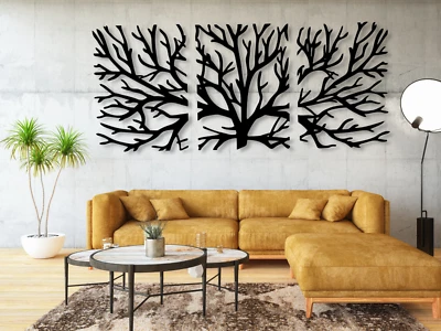 Lebensbaum Baum des Lebens Holz Deko Wanddeko Wallart Dekoration Lebensblume - Bild 1 von 4