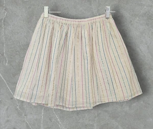 Gap Kids Girls Skirt Pleated Elastic Waistband Striped Multicolor Extra Lager - Picture 1 of 9
