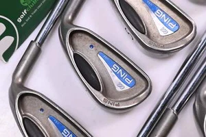 Ping G2 Irons / 3-PW+SW / Blue Dot / Regular Flex Ping AWT Shafts - Picture 1 of 7